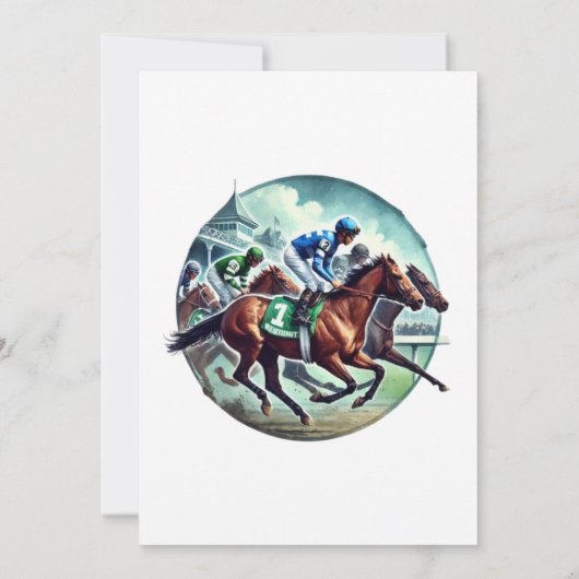 ダービーインスパイア「祭壇に向かってオフ」ブライダルシャワー 招待状 (裏面)