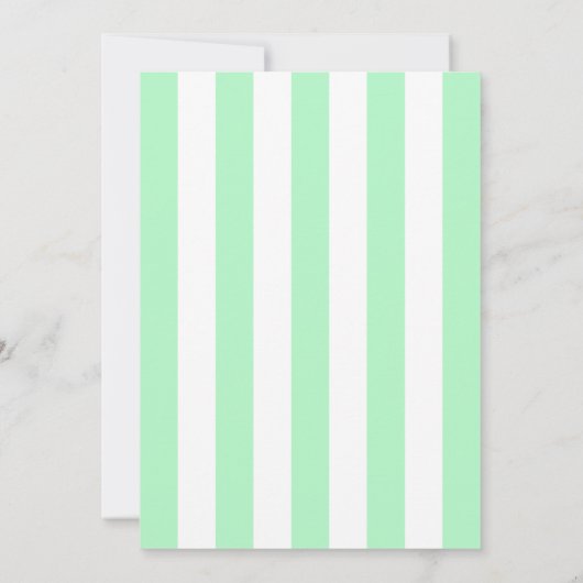 ダービーウェディングシャワーミントカバナストライプンズホースシュー 招待状 (裏面)