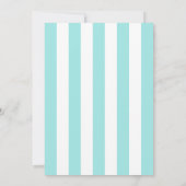 ダービーエレガントパーティーブルーカバナストライプホースシュー 招待状 (裏面)