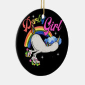 ダービーガールユニコーンローラースケートローラーダービー セラミックオーナメント (右)