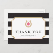 ダービーサンキューポストカードノートブライダルシャワー ポストカード (正面/裏面)