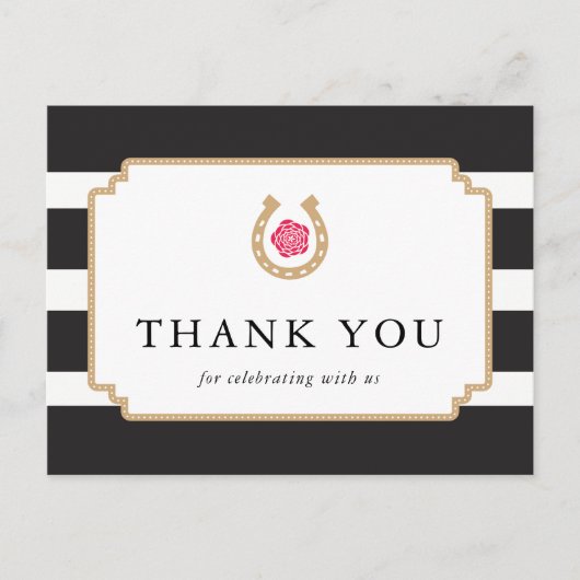 ダービーサンキューポストカードノートブライダルシャワー ポストカード (正面)