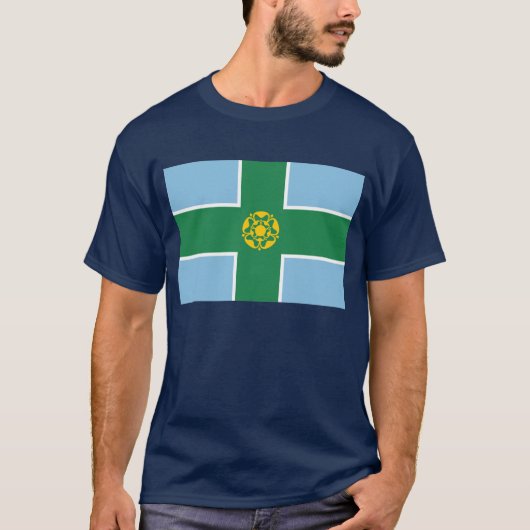 ダービーシャーの旗 Tシャツ (正面)
