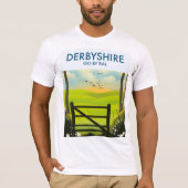 ダービーシャーの風景の旅行ポスター Tシャツ (正面)