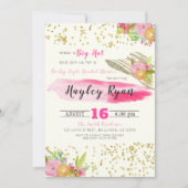 ダービースタイルビッグハットブライダルシャワー招待 招待状 (正面)