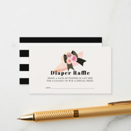 ダービースタイルビッグピンクハットバラおむつラッフルチケット エンクロージャーカード