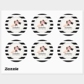 ダービースタイルビッグピンクハットバラベビーシャワー ラウンドシール (シート)