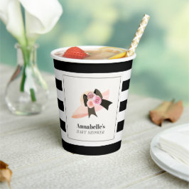 ダービースタイルビッグピンクハットバラベビーシャワー 紙コップ