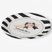 ダービースタイルビッグピンクハットバラ1st誕生日 ペーパープレート (アングル)