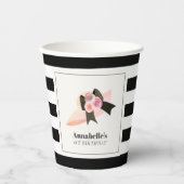 ダービースタイルビッグピンクハットバラ1st誕生日 紙コップ (正面)