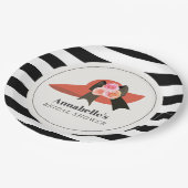 ダービースタイルビッグレッドハットバラブライダルシャワー ペーパープレート (アングル)