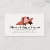 ダービースタイルレッドハットブライダルシャワーレシピ要求 エンクロージャーカード (正面)