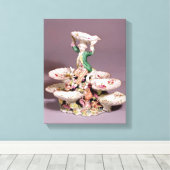 ダービーテーブルセンターピース， 1760-65 キャンバスプリント (インサイチュ (ウッドフロア))