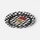 ダービーデイトロフィーとバラ ペーパープレート (アングル)