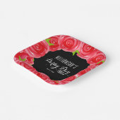ダービーデイレッドローゼススクエア ペーパープレート (傾斜あり)