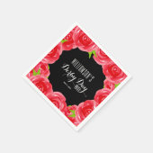 ダービーデイレッドローゼス スタンダードカクテルナプキン (角)