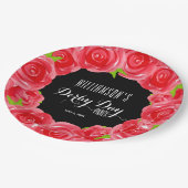 ダービーデイレッドローゼス ペーパープレート (アングル)