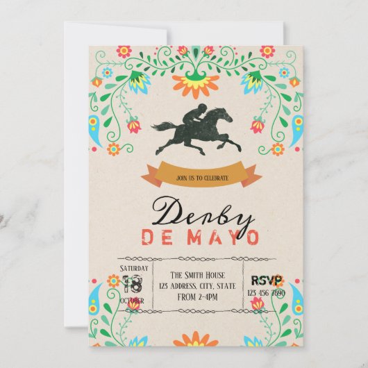 ダービーデマヨパーティの招待状 招待状 (正面)
