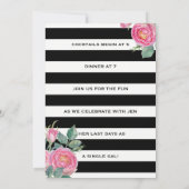 ダービーバチェロレッテブラック/金ゴールド/ピンクローズカスタムズ 招待状 (裏面)