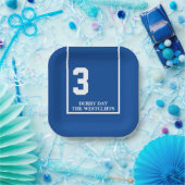 ダービーパーソナライズされたパーティーホース3ブルー紙プレート ペーパープレート (パーティー)