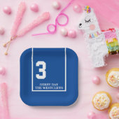 ダービーパーソナライズされたパーティーホース3ブルー紙プレート ペーパープレート (パーティー)