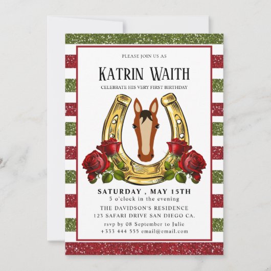 ダービーパーティの招待状 招待状 (正面)