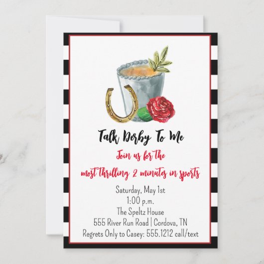 ダービーパーティーのご招待 招待状 (正面)