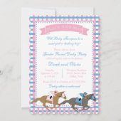 ダービーパーティージェンダーが赤ちゃんシャワー招待状を明かす 招待状 (正面)