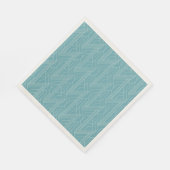 ダービーパーティーターコイズ及びアイボリー スタンダードランチョンナプキン (角)