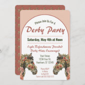 ダービーパーティーフローラレースホースアーチ 招待状 (正面/裏面)