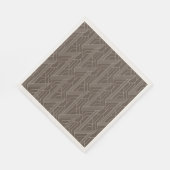 ダービーパーティーブラウンとアイボリー スタンダードランチョンナプキン (角)