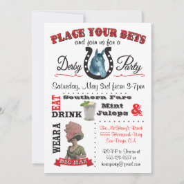 ダービーパーティーポスター招待状 招待状