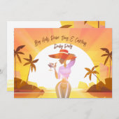 ダービーパーティー熱帯招待状 招待状 (正面/裏面)