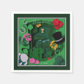 ダービーパーティー紙切り出し効果 スタンダードカクテルナプキン (正面)