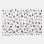 ダービーパーティー衣装ミントジュレップ馬蹄形 キッチンタオル (横)