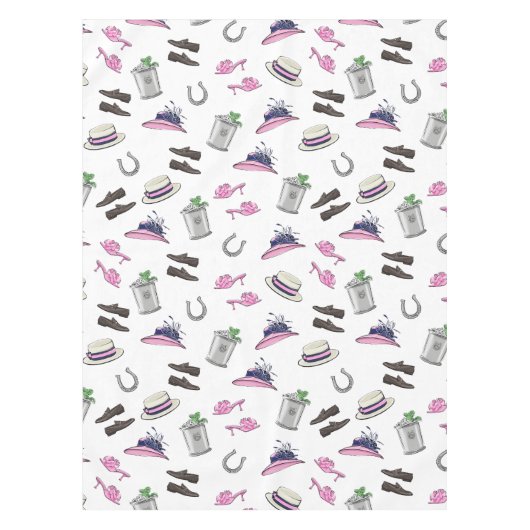 ダービーパーティー衣装ミントジュレップ馬蹄形 テーブルクロス (正面)