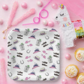 ダービーパーティー衣装ミントジュレップ馬蹄形 ペーパープレート (パーティー)