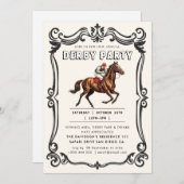 ダービーパーティー馬術 招待状 (正面/裏面)