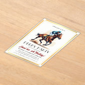 ダービーパーティー アクリル招待状 (レイダウン)