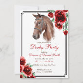 ダービーパーティー、馬、馬術パーティー 招待状 (正面)