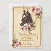 ダービーパーティー、馬、馬術パーティー 招待状 (正面)