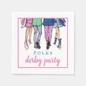 ダービーファッション名門私立校風のパーティー競馬カスタム スタンダードカクテルナプキン (正面)