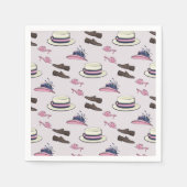 ダービーファンシー帽子と靴のパタ名門私立校風のーン スタンダードカクテルナプキン (正面)