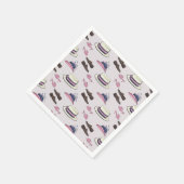 ダービーファンシー帽子と靴のパタ名門私立校風のーン スタンダードカクテルナプキン (角)