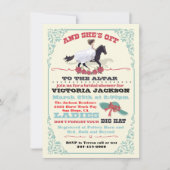 ダービーブライダルシャワーと彼女はオフ！ 招待状 (正面)