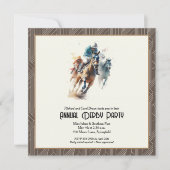 ダービーホースとジョキーズブラウンパーティー 招待状 (正面)