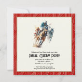 ダービーホースとジョキーズレッドパーティー 招待状 (正面)