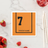 ダービーホースレースオレンジ7 パーソナライズされた スタンダードカクテルナプキン (インサイチュ)