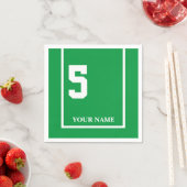 ダービーホースレースグリーンパーソナライズされた5紙ナプキン スタンダードカクテルナプキン (インサイチュ)