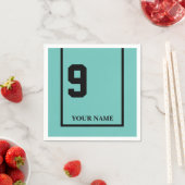 ダービーホースレースターコイズパーソナライズされた9 スタンダードカクテルナプキン (インサイチュ)